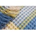Hydrangea Blue & Lemon plaid Honeycomb Quilt CP41  - 